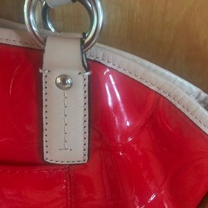 Red patent leather COACH PURSE